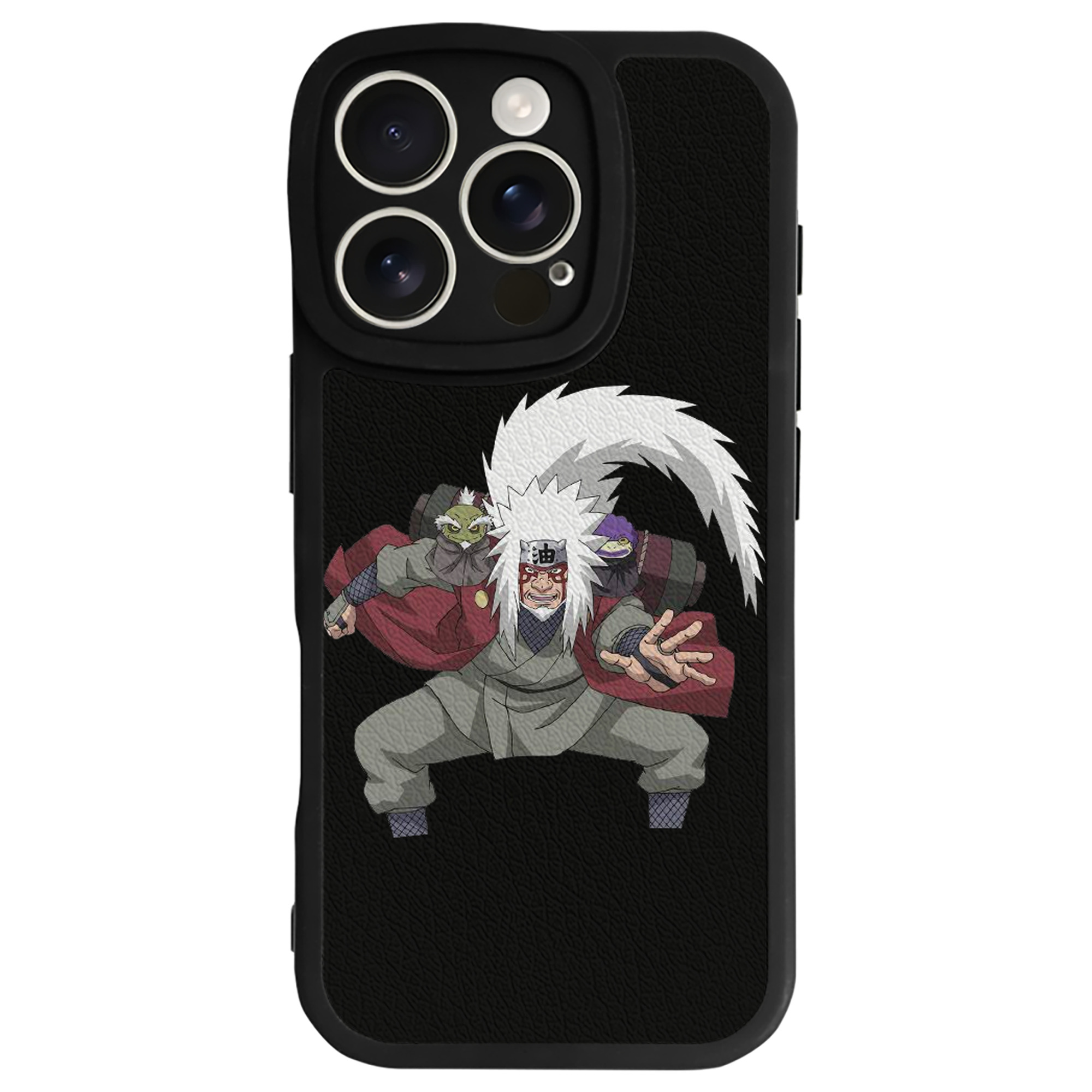 （画像用） NARUTO -ナルト- 自来也（じらいや） Jiraiya 【iPhone 16シリーズ対応】シリコンスマホケース（レザー調） 材質：シリコン